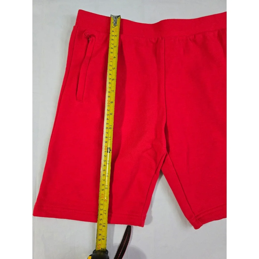 Adidas Originals Boys Red Trefoil Circle Logo Sweat Shorts Size L 13-14Y